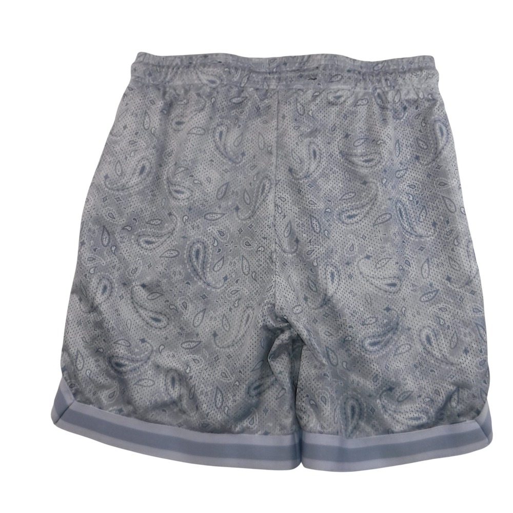 Brooklyn Cloth Mens Mesh Shorts Blue Paisley Print Drawstring Athletic Size M - Picture 2 of 6